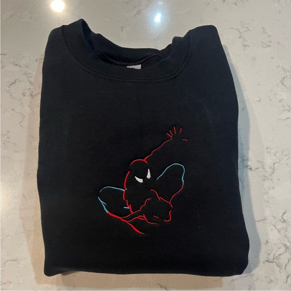 Spider-Man Outline Black Sweatshirt